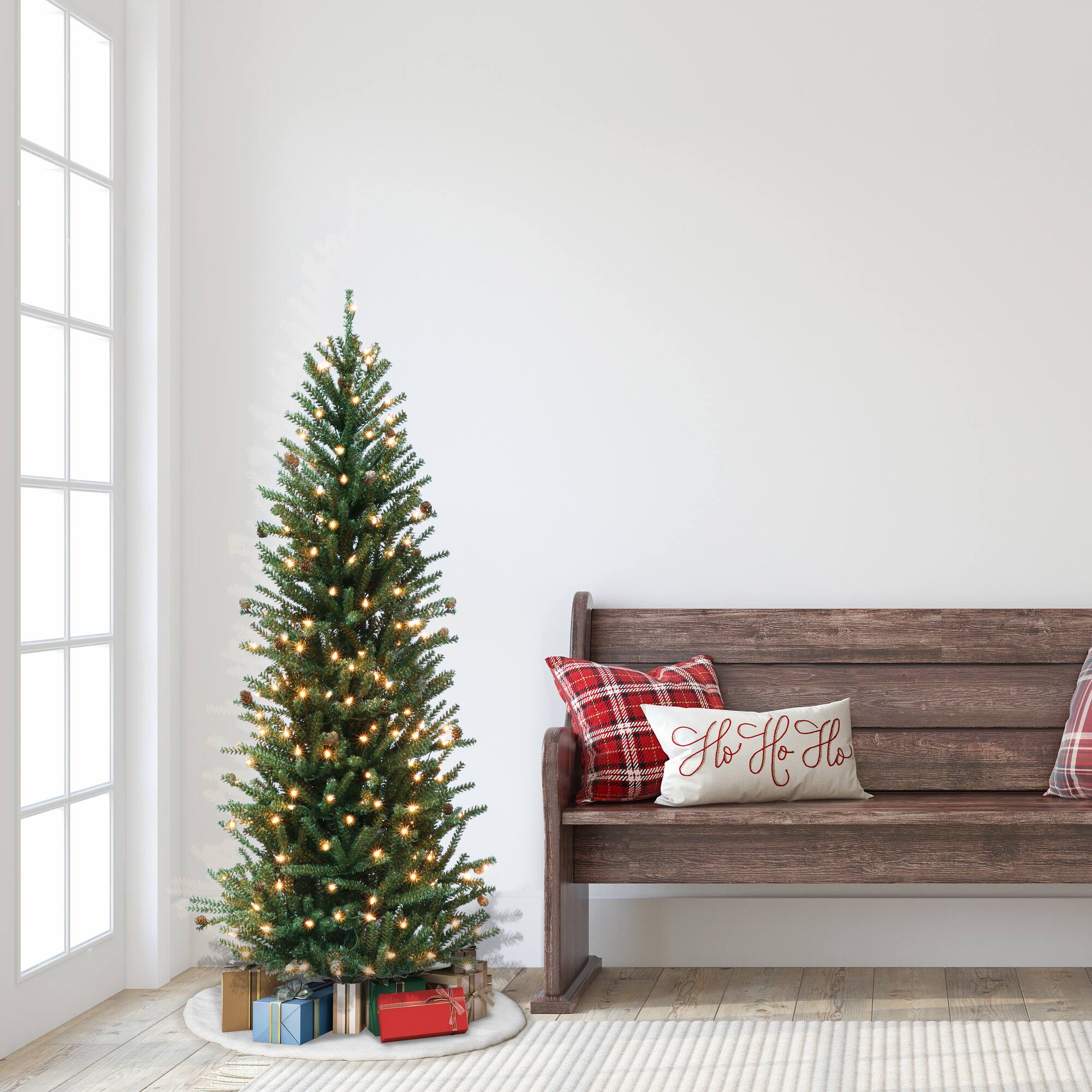 6 Pack: 5ft. Pre-Lit Fir Artificial Christmas Tree, Clear Lights